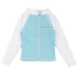 SOMETHING キッズ・ジュニア女の子用長袖ラッシュガードsw1323 110cm サックス