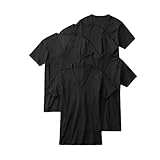 [グンゼ] インナートップス ベーシック ５枚組 肌に優しい綿100% ＶネックTシャツ GM00155 メンズ ブラック M