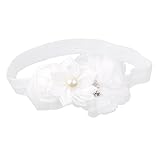 【ノーブランド品】 キッズ 赤ちゃん ヘアアクセサリー ヘアバンド ヘッドバンド 写真撮影 小道具 髪飾り 出産祝い ホワイト