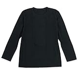 [アッシュベリー] 綿100無地長袖Tシャツ(天竺150g5.2oz) インナーTシャツ 黒100cm(517218)