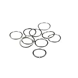 (アップフェル®)サージカルステンレス 丸カン 極細 (0.4 X 2.5mm) ［銀シルバー］CA-01 接続 アクセサリー 金具 パーツ (50個)