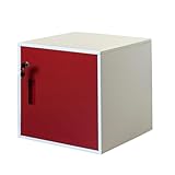 キューブBOX鍵付ロッカー キューブボックス 収納ボックス レッド JAC-04RD