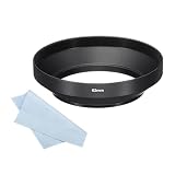 PATIKIL 62mmレンズフード カメラレンズ用 ワイドアングルマッ ト表面内部防反射フード 黒 クリーニングクロス付き