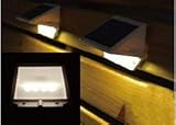 新型ソーラーLED階段、壁掛、玄関、庭園灯防滴光センサーライト (電球色, 75ｍｍ*65ｍｍ *95mm)