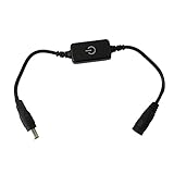 Baoblaze DC 12V-24V　単色　LED　コントローラ　ストリップ　タッチスイッチ　オン/オフ　調光器　耐久性　安定性　全2色　 - ブラック