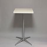 カウンターテーブル・コーヒーテーブル 幅52×奥行き52×高さ102cm ホワイト