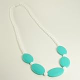 Teething Necklace Jewelry - Organic BPA Free Silicone Chew Beads Teether Toys for Nursing Moms - Kau