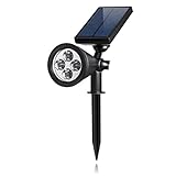 YKLWORLD （カラフル 2セット）ソーラーLEDライト ソーラー充電 光感センサー 夜間自動点灯 防水耐久 高輝度 180°角度調整 2way 壁掛け可 設置簡単 省エネ 屋外用 バルブ 車道 