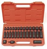 SUNEXツール3329 29ピース0.425インチドライブ·マスターメトリックインパクトソケットSet8-22Mm