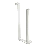 InterDesign Classico Toilet Paper Holder for Bathroom Storage, Over the Tank - Pearl White by InterD