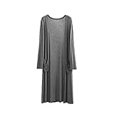 【TaoTech】 カーディガン 110cm モダール ロング丈 9色 薄手 体型カバー UVカット レディース (ダークグレー, フリーサイズ)