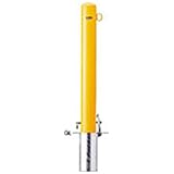 サンポール:サンバリカ―(ピラー)スチール製φ101.6 差込式鍵付・片フック 白色 FPA-11SK-F01(W)