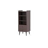 キャビネット サイドボード 完成品 スリム aster 400H収納キャビ ダークブラウン