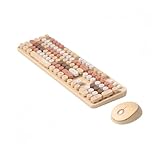 samchu無線のパンクなキーボードのマウスのキット104キーUSBインタフェースのマルチメディア機能キーの設計、家庭のオフィスゲームの無線キーボードです (ミルクティー色)