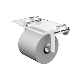 Ginger 4710/PC 4627/PN - Kubic Double Post Toilet Tissue Holder With Cover, Plain Rosette - Polished