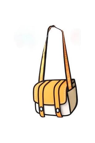 Amazon Co Jp おもしろグッズ 二次元ショルダーバッグ オレンジ シューズ バッグ
