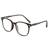 [FEISEDY] ブルーライトカットメガネ 伊達メガネ 大きめ TR90フレーム レディーズ 度なし 軽量 pcメガネ パソコン用 おしゃれ スクエア ウェリントン型 メンズ ケース付き B1266