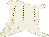 Fender ギターパーツ Pre-Wired Strat Pickguard, Vintage Noiseless SSS, Parchment 11 Hole PG