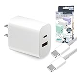急速充電器 type-c iphone 充電器 2ポート ケーブル付 PD 20W USB acアダプター 高速 スマホ Android カラフル おしゃれ (ホワイト, AC充電器+タイプC to タイプC)