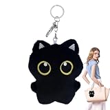 [Vziguhk] ぬいぐるみ 猫 キーホルダー - 持ち運び可能 リュック チャーム,ぬいぐるみ おもちゃ キーアクセサリー バッグ アクセサリー 男女兼用 バッグチャーム デコレーション