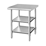 ステンレス 作業台 3段 業務用 調理台 厨房 500×600×800 板厚1.2mmモデル ステンレステーブル ワークテーブル キッチン KIPROSTAR(キプロスター)