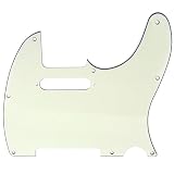 Musiclily 8穴 TL テレキャスターピックガードFender USA/メキシコスタンダードTeleエレキギター用、アイボリー3P
