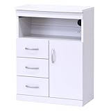 クロシオ 回線収納スタンドKD 電話台 ホワイト 約幅60×奥行32×高さ80cm