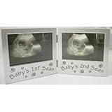 Double baby Scan Photo Frame by Shudehill Giftware