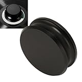 レコード重量スタビライザー ターンテーブル クランプ、HiFi アルミニウム合金 LP ターンテーブル ディスク スタビライザー、さまざまなレコード サイズのディスク LP レコード プレーヤーに対応 (黒)