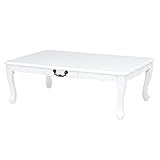 【送料無料】　【収納家具】　フェミニンシリーズ　引出し付　折れ脚テーブル 幅100cm