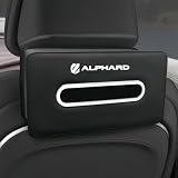 アルファード 対応 車用ティッシュケース 車 ティッシュカバー ALPHARD 20系 30系 40系 内装アクセサリー バイザー・ヘッドレスト・アームレストに適用 車内 インテリア 高級PUレザー製 カーティッシュホルダー収納 1個(アルファード 専用,ブラック)