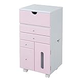 JKプラン Palettyシリーズ コスメワゴン ハイタイプ ピンク SL-003-pk