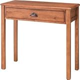 デスク 〔Noe〕ノエ 木製(天然木) 引き出し収納付き 幅80cm×奥行35cm×高さ72cm NW-734