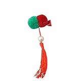 YueLian キッズ ベビー タッセル ヘアピン クリスマス アクセサリー 髪飾り 可愛い ヘアクリープ 発表会 パーティー（オレンジ）