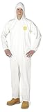 DuPonta 251-PB127S with 5XL Dupont Proshield Basic Coverall White With Attached Hood