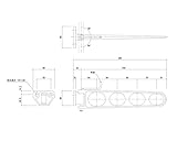 バルコニー物干金物 横型ブラケットタイプ横収納型ダークブロンズ SK-38LSA-BC　　新協和