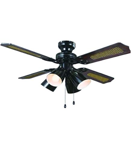 Amazon | 東京メタル シーリングファン リモコン付 黒 電球別売