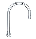 中央真鍮su-157-ksa 4 – 1 / 2インチSwivel Gooseneck注ぎ口withエアレーター、