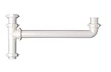 Keeney 122TTWK 1-1/2-Inch by 16-Inch End Outlet Continuous Waste Direct Connect or Slip Joint, White