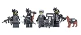Battle Brick 高さ1.6インチ 警察 SWAT チーム コレクタブルカスタムミニフィギュア LEGO®ブロック対応 | 70% アクセサリー 米国製 | 純正ミニフィグ | 対象年齢10歳以上~大人用 AFOL