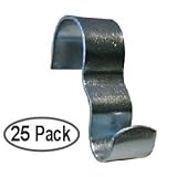 25パックWide画像レールフックシルバー仕上げ 25 Pack
