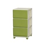 チェスト 3段 スリム プラスチック 鏡面仕上げ /グリーン