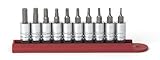 KD Tools KDT80323 10 Piece 1/4 Inch Drive SAE Hex Bit Socket Set