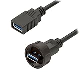 Entaniya 防水ケーブル USB Type-A 3.0 (オス/メス) IP67 (1メートル) 【C007】