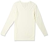 [グンゼ] ロングスリーブシャツ BODYWARM なめらかストレッチ Ｖネック メンズ オフホワイト Ｍ