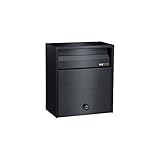 ハッピー金属 ステンレスポスト　ファミール680-SBK　（壁面埋込＆ポール取付タイプ）　『郵便ポスト』 ステンレススーパーブラック