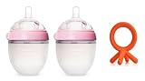 Comotomo 5 Ounce Baby Bottles with BONUS Teether, Girl by Comotomo [並行輸入品]