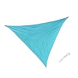 Flameer シェードセイル PEストリング 三角 UVブロック シェードセイル 屋外 ガーデン プール デッキ 多サイズ 全８色選べる - ブルー3m