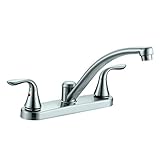 Aqua Plumb 1558002 CUPC AB1953 8-Inch Two-Handle Satin Nickel Kitchen Faucet by Aqua Plumb