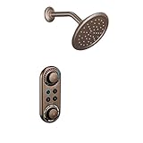 Moen TS3405ORB Double Handle Shower Valve Trim with Rainshower Showerhead, Oil Rubbed Bronze [並行輸入品]